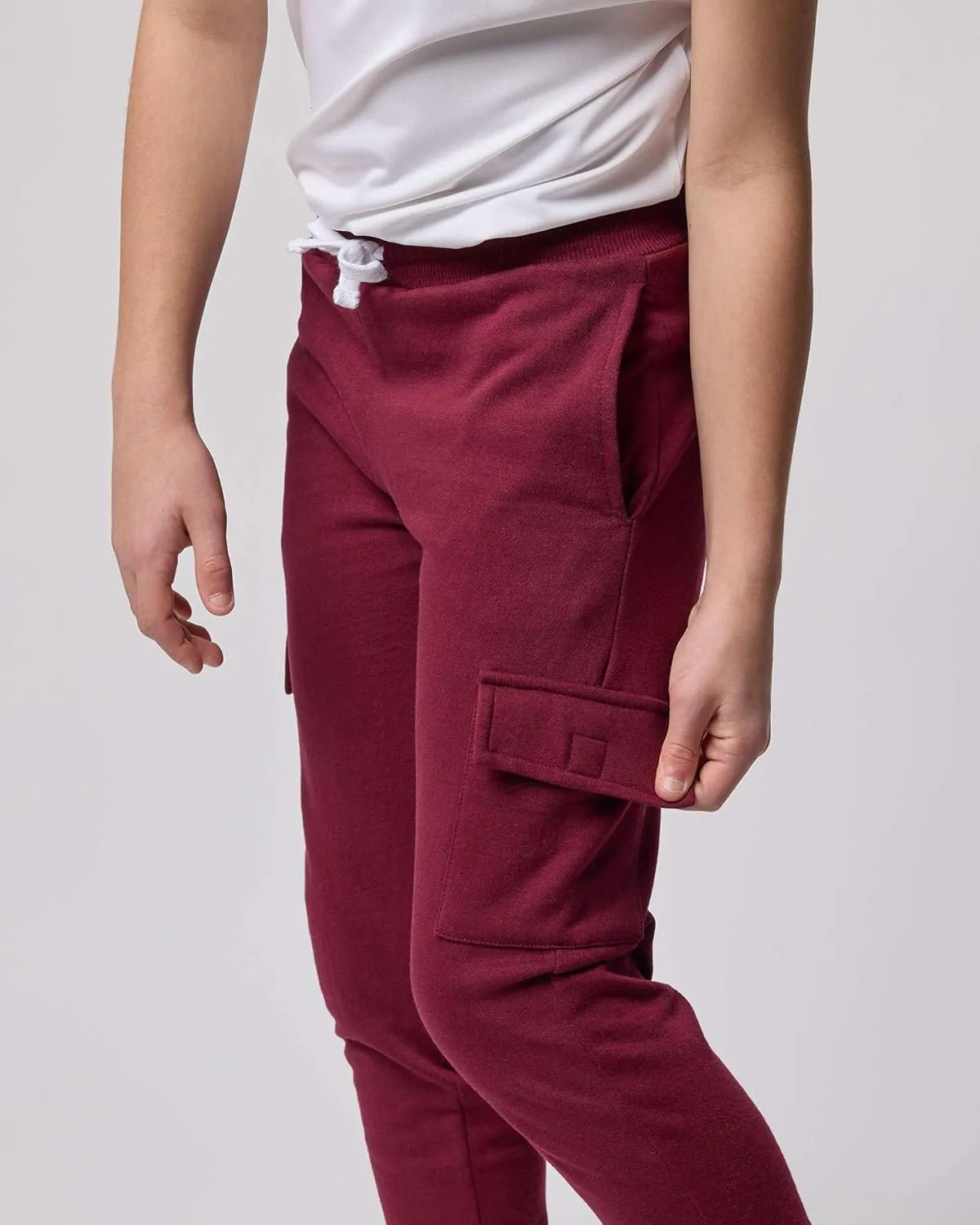 Real Essentials 3 Pack: Boys Fleece Cargo Jogger Sweatpants Athletic Workout Kids Pocket and Drawstring Size 4-18