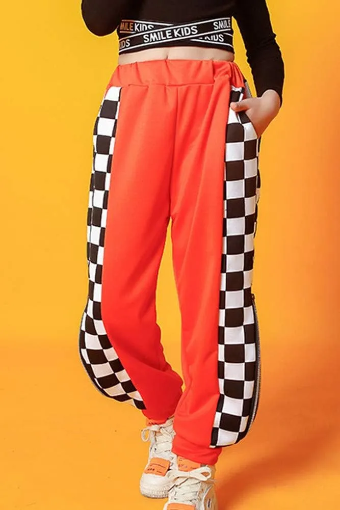 Rolanko Girls' Jogger Pants Active Kids Sweatpants with Pocket Hip Hop Streetwear Trousers 4-14 Years