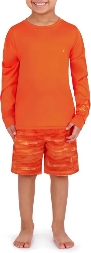 Spyder Kid's Swimwear Boys' Rash Guard UPF 30 , Quick-Dry Trunks, 2-Piece Swim Set, Brief Liner, Pockets