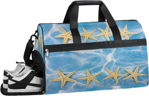 Starfish Style Sports Gym Bag with Wet Pocket & Shoes Compartment Waterproof Workout Duffel Bag for Women and Men Weekender Overnight Duffle Bag Travel Carry-on Tote