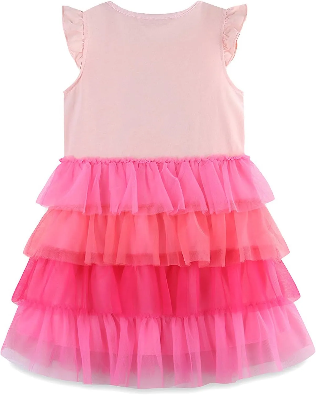 Toddler Girls Colorful Casual Dress Short Sleeve Dress Girls Summer Clothes