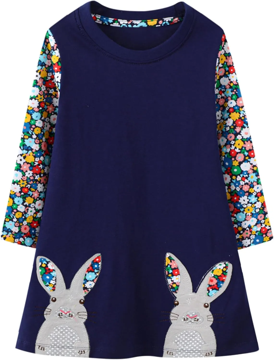 Toddler Girls Colorful Casual Dress Short Sleeve Dress Girls Summer Clothes