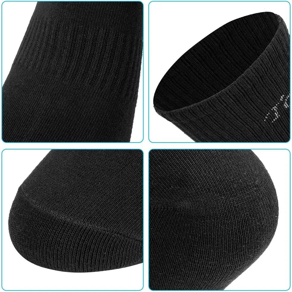 Toes&Feet Men's Anti Athletes Foot Odor Resist Anti-Sweat Thin Cotton Crew/Low Cut Sports Socks, Size 6-12