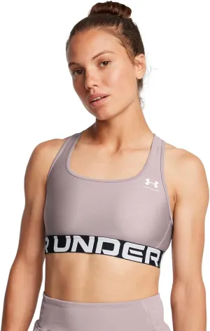 Under Armour Women's HeatGear Mid-Impact Branded Sports Bra