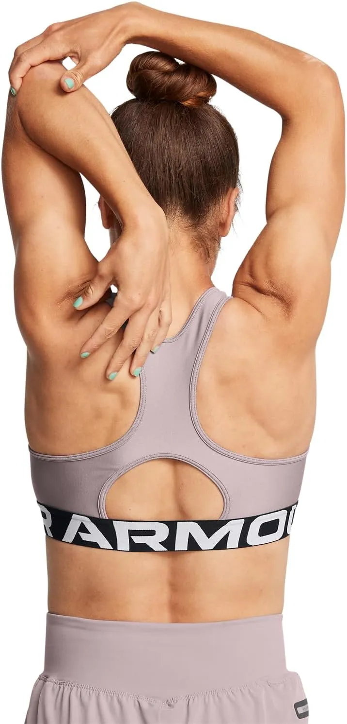 Under Armour Women's HeatGear Mid-Impact Branded Sports Bra