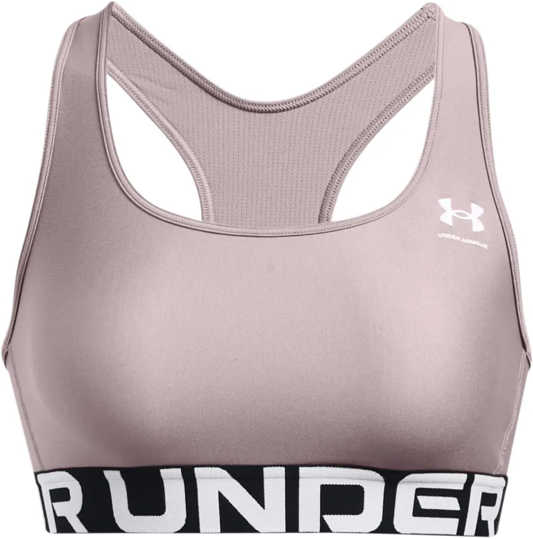 Under Armour Women's HeatGear Mid-Impact Branded Sports Bra