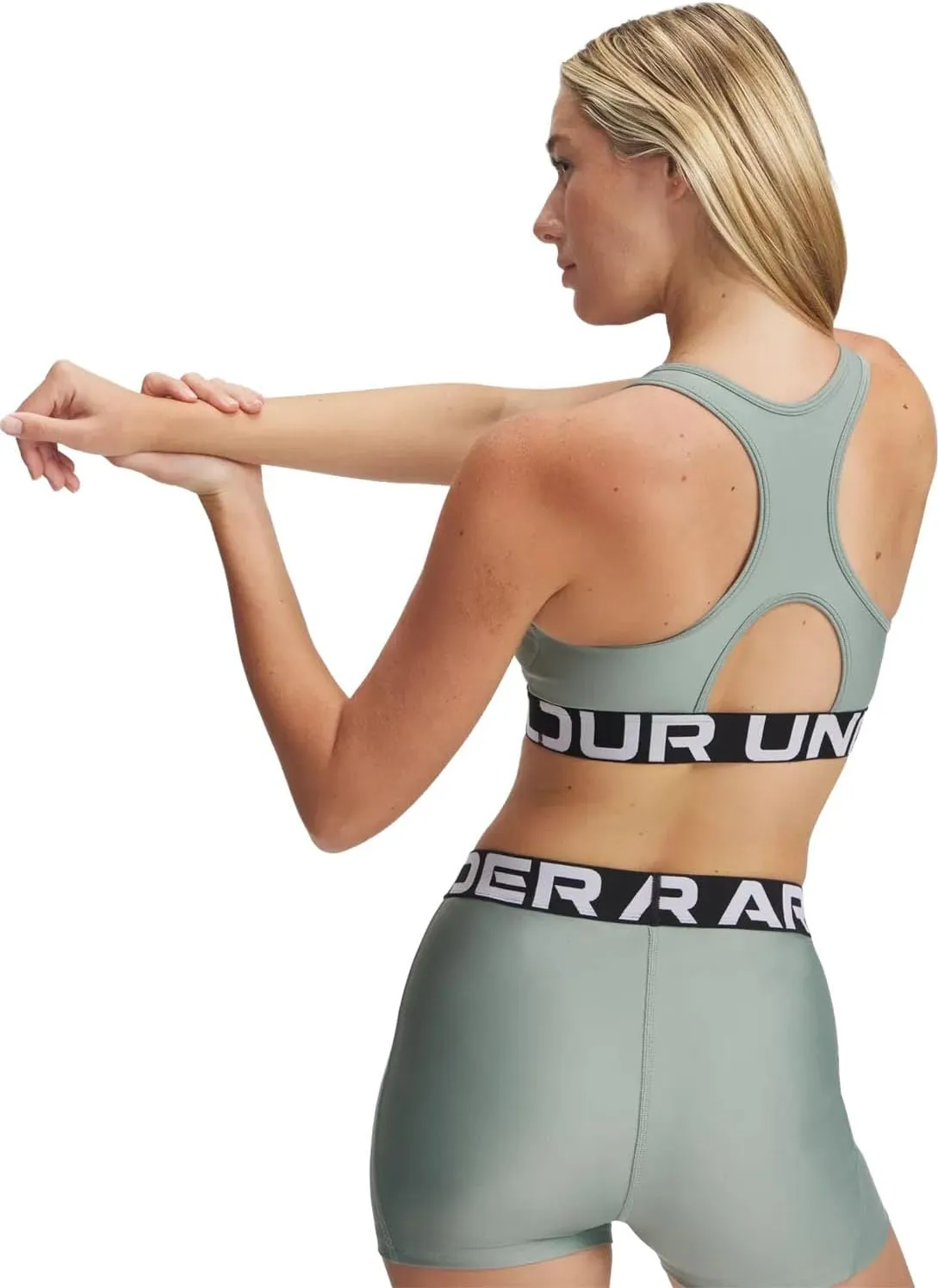 Under Armour Women's HeatGear Mid-Impact Branded Sports Bra