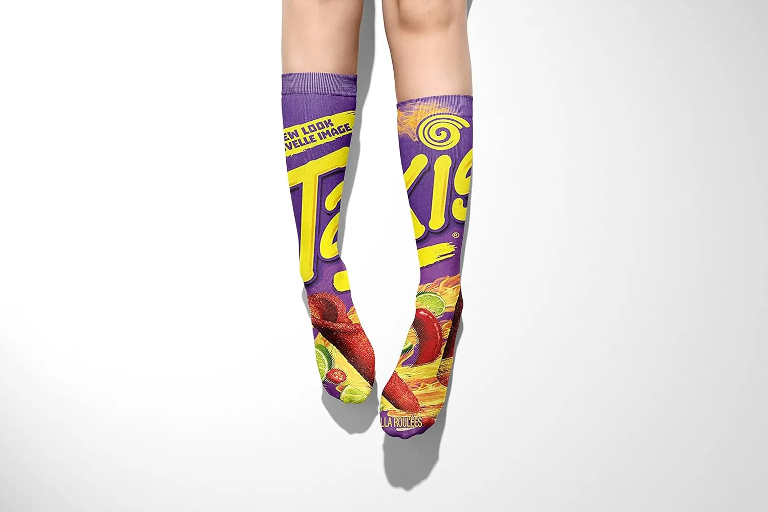 Unisex Funny Crazy Color 3D Puzzle Stripe Food Pattern Athletic Sports Crew Tube Socks