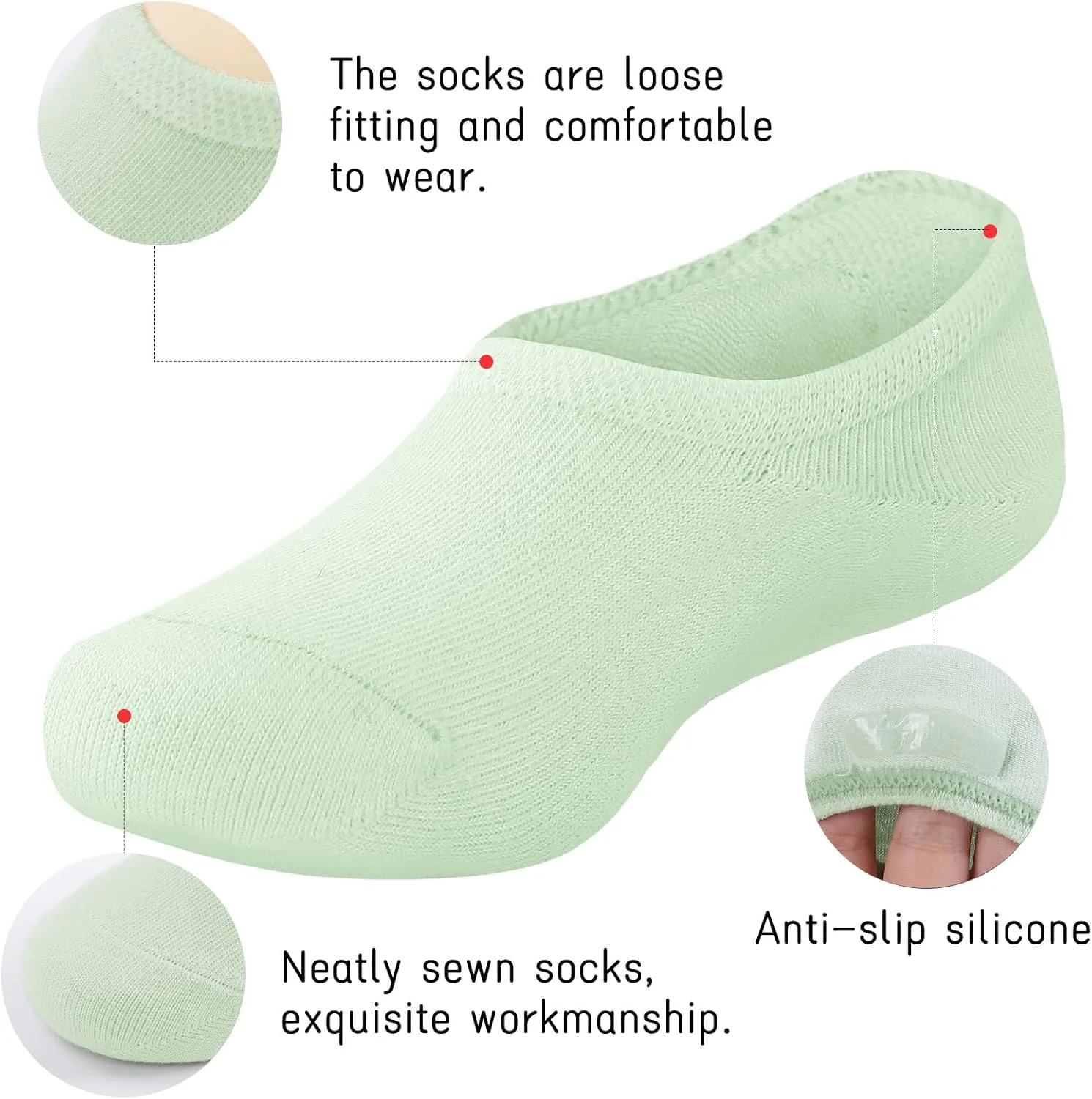 Witwot 10 Pairs No Show Socks for Kids Girls Boys Non Slip Low Cut Ankle Socks