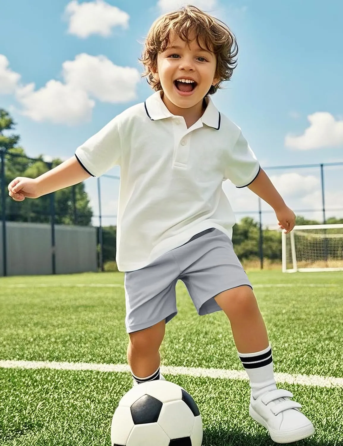 Witwot 3 Pack Toddler Boys Athletic Basketball Shorts Baby Boy Soccer Shorts Summer Clothes Size 2-5T