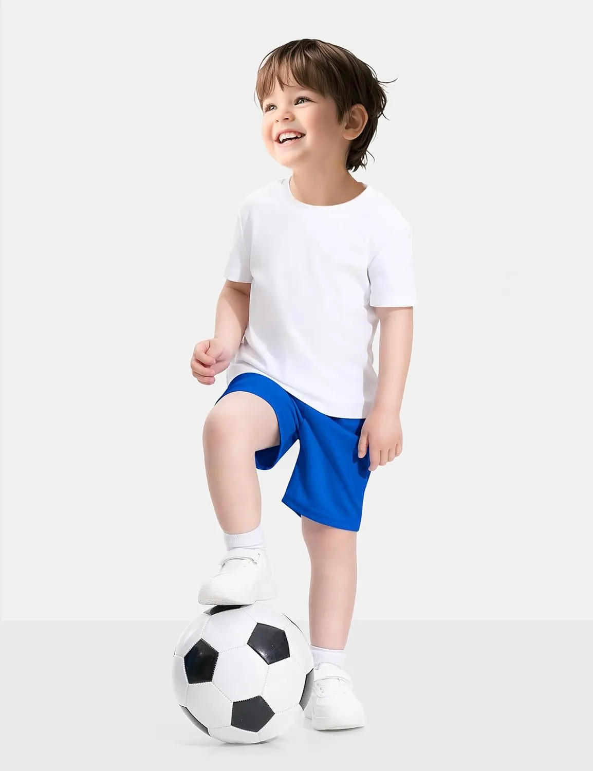 Witwot 3 Pack Toddler Boys Athletic Basketball Shorts Baby Boy Soccer Shorts Summer Clothes Size 2-5T