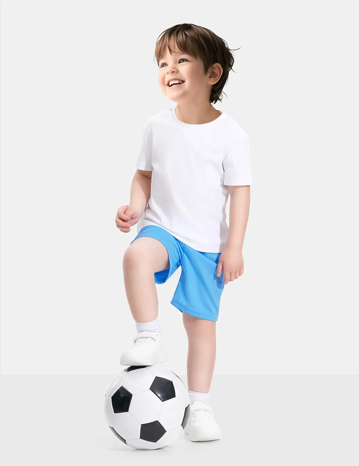 Witwot 3 Pack Toddler Boys Athletic Basketball Shorts Baby Boy Soccer Shorts Summer Clothes Size 2-5T