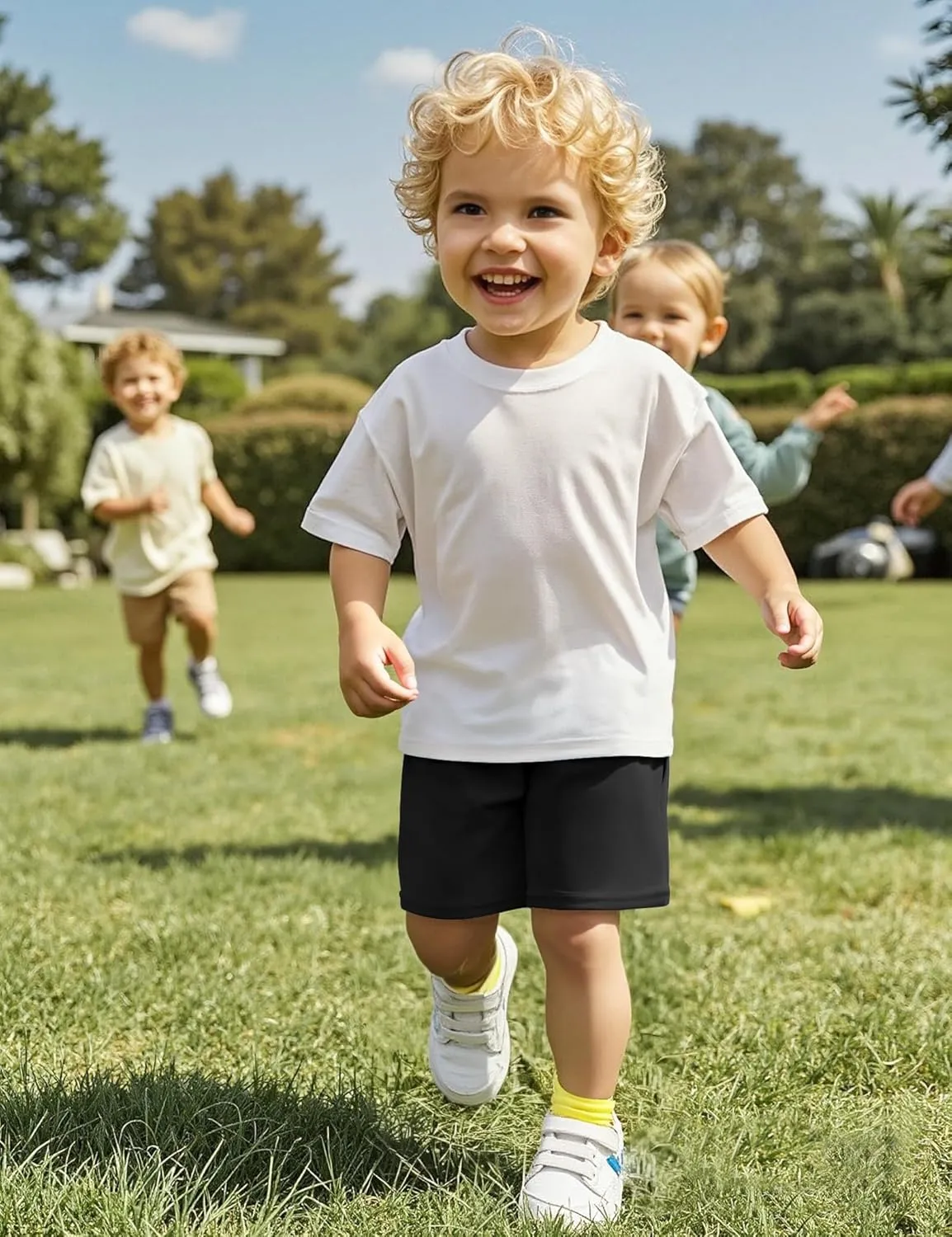 Witwot 3 Pack Toddler Boys Athletic Basketball Shorts Baby Boy Soccer Shorts Summer Clothes Size 2-5T