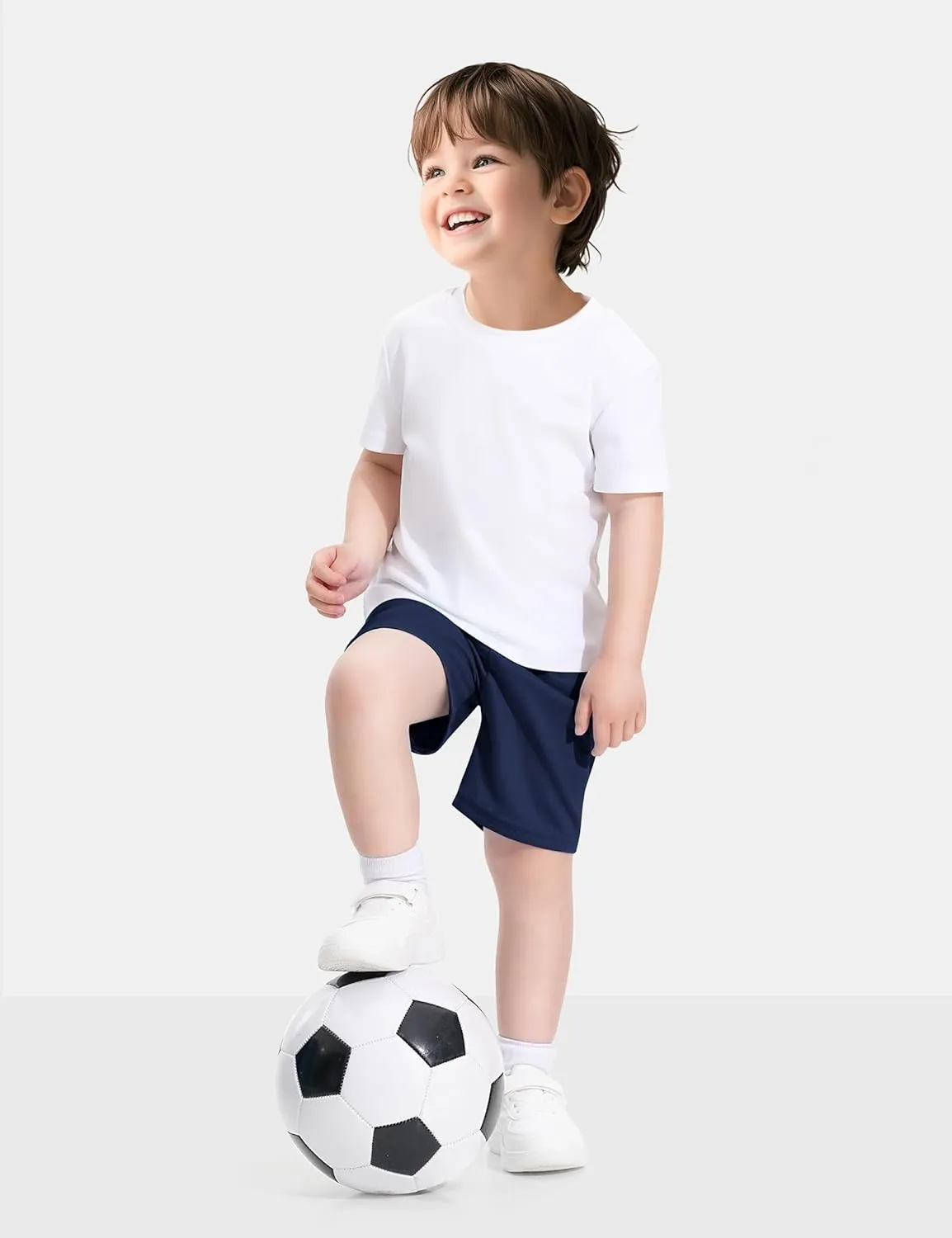 Witwot 3 Pack Toddler Boys Athletic Basketball Shorts Baby Boy Soccer Shorts Summer Clothes Size 2-5T
