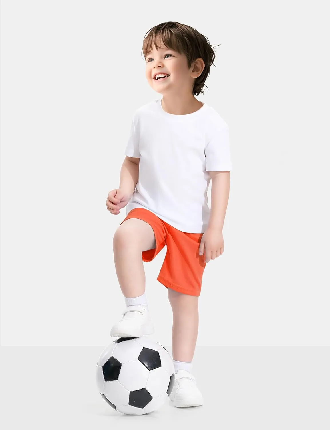 Witwot 3 Pack Toddler Boys Athletic Basketball Shorts Baby Boy Soccer Shorts Summer Clothes Size 2-5T