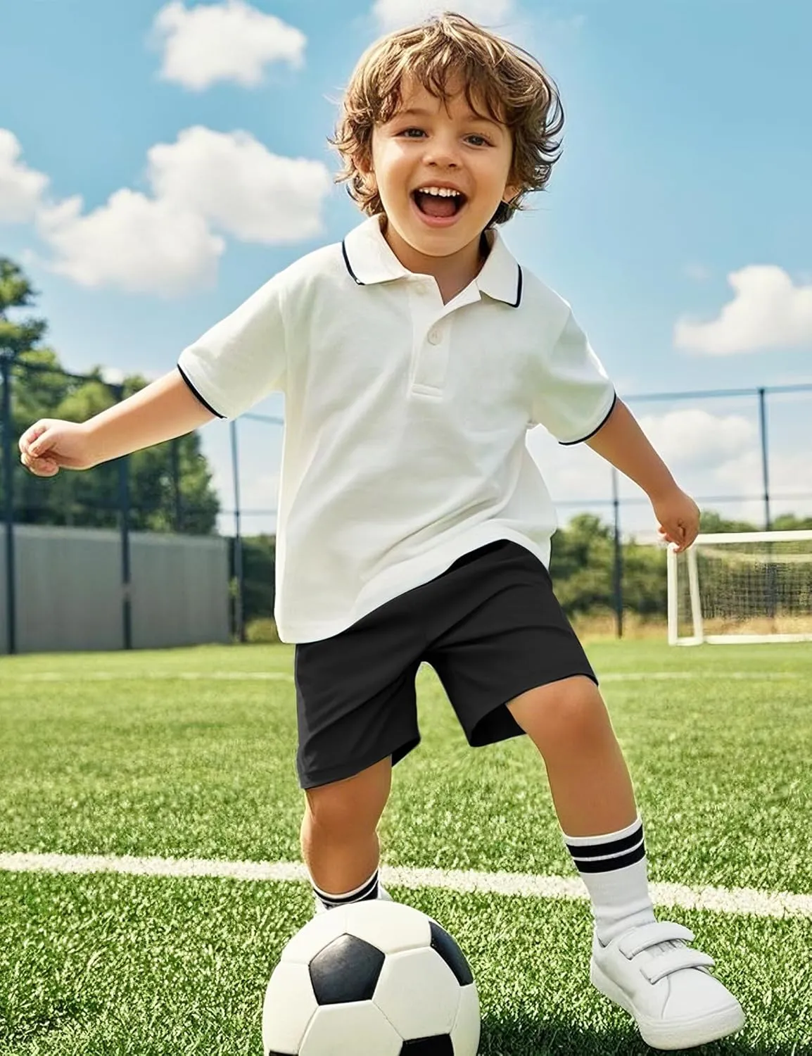 Witwot 3 Pack Toddler Boys Athletic Basketball Shorts Baby Boy Soccer Shorts Summer Clothes Size 2-5T