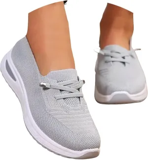 Women Comfy Orthopedic Walking Shoes, 2025 New Orthopedic Women's Breathable Slip On Arch Support Non-Slip Sneakers Lightweight Walking Sneakers for Plantar Fasciitis