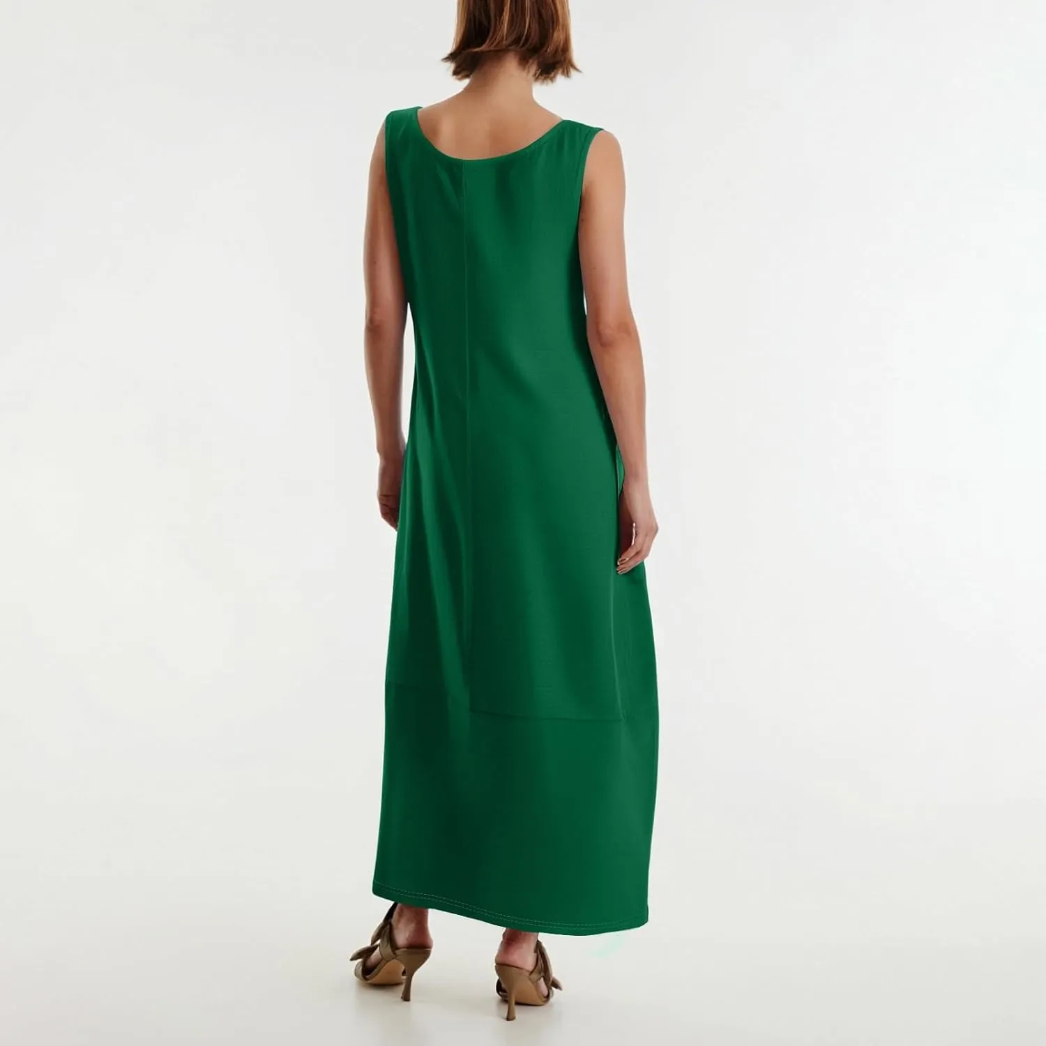 Women Dresses Casual Scoop Neck Maxi Dress Sleeveless Beach Vacation Tank Dress Flowy 2025 Summer Loose Sundress