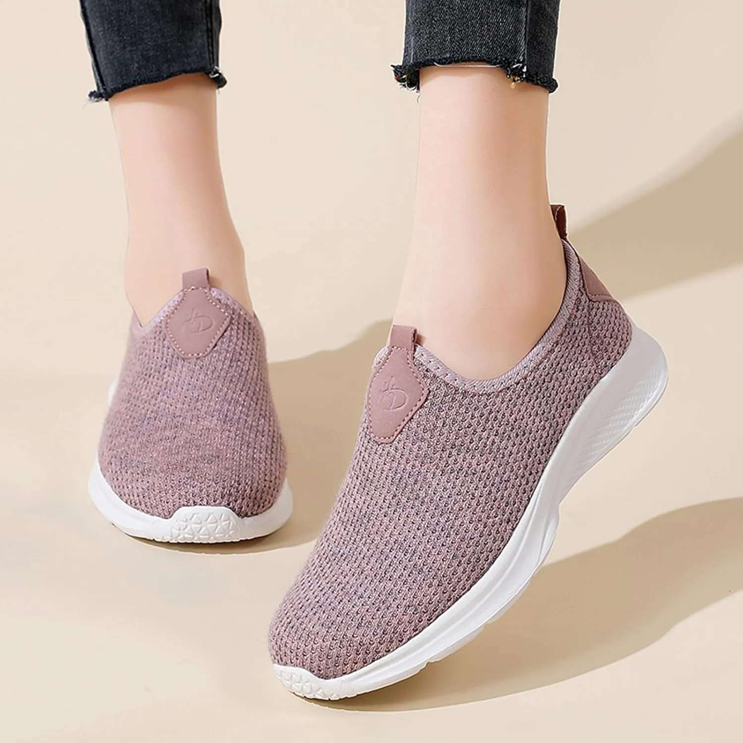 Women Lightweight Slip On Shoes Casual Comfortable Walking Sneakers Canvas Flats Non Slip Breathable Loafers