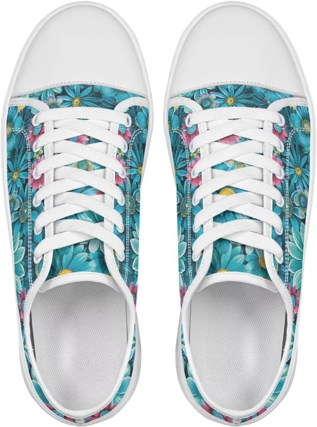 Womens Canvas Sneakers Flower Shoes for Women Lightweight & Comfort Casual Shoes