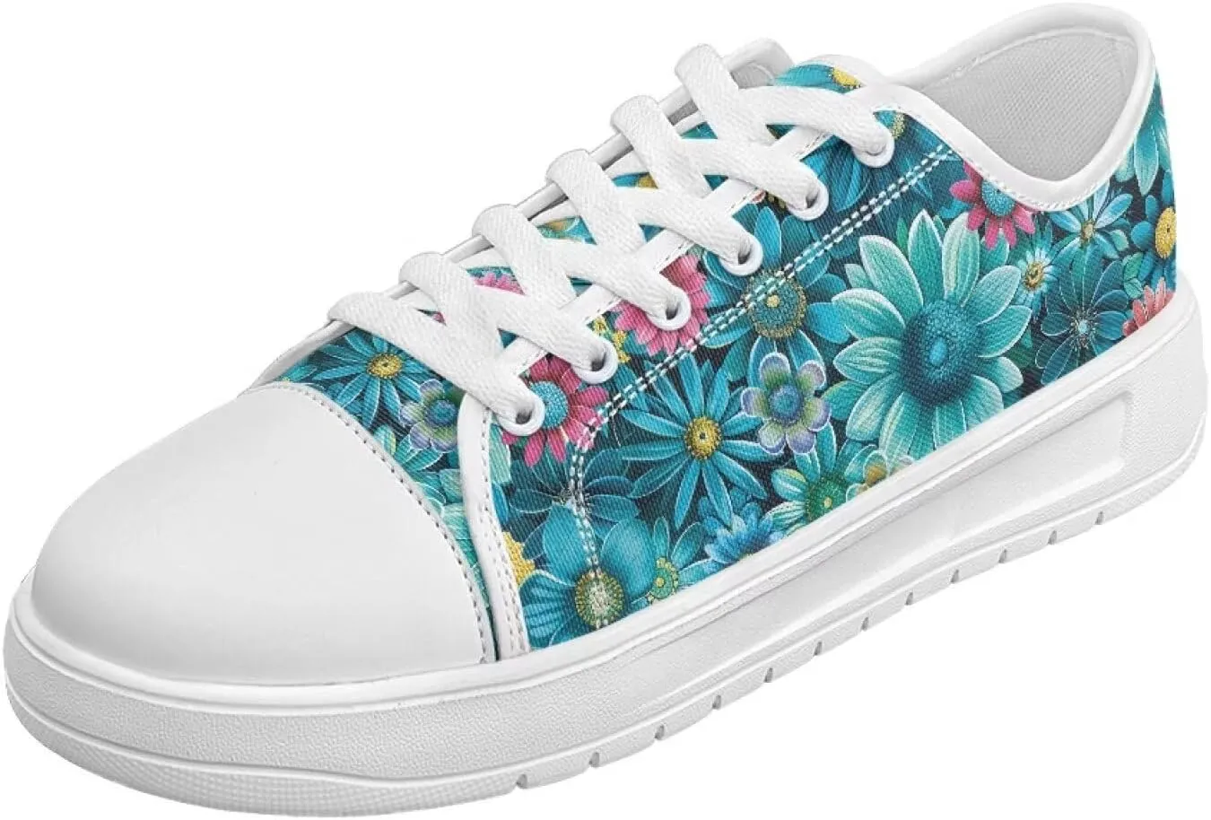 Womens Canvas Sneakers Flower Shoes for Women Lightweight & Comfort Casual Shoes
