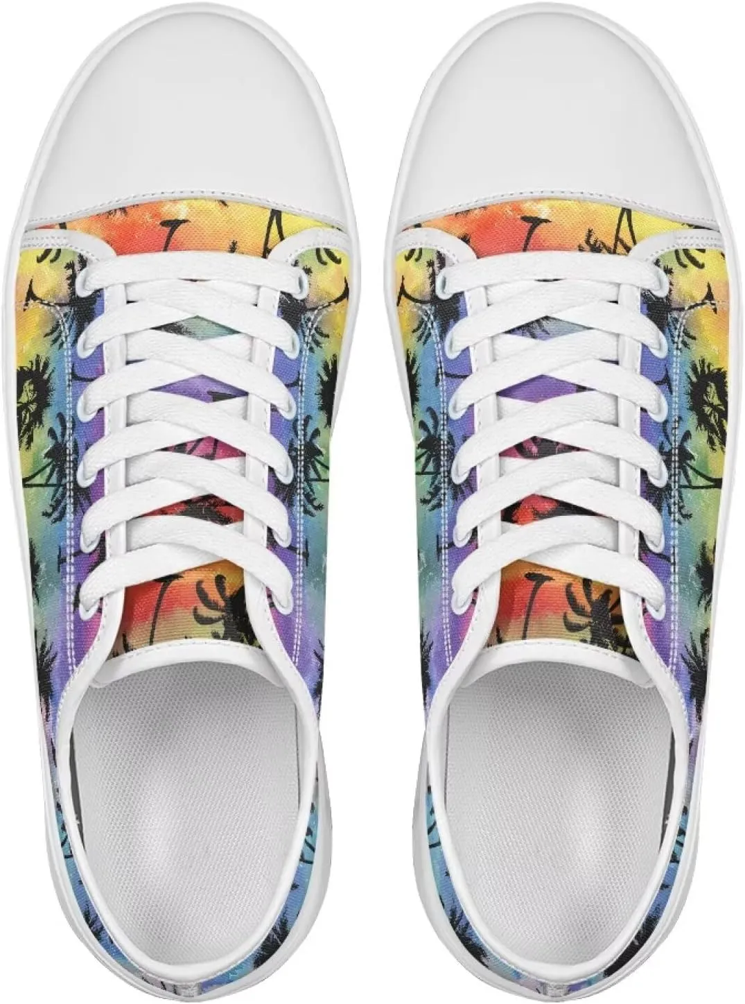 Womens Canvas Sneakers Flower Shoes for Women Lightweight & Comfort Casual Shoes