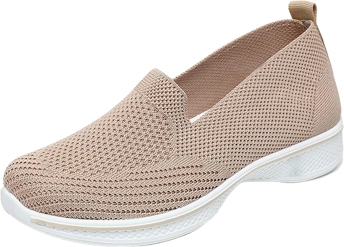 Womens Orthopedic Shoes Slip On Women's Sneakers Loafers Solid Color Lightweight Cute Round Toe Running Shoes Loafers for Women Casual Outdoor Walking Shoe