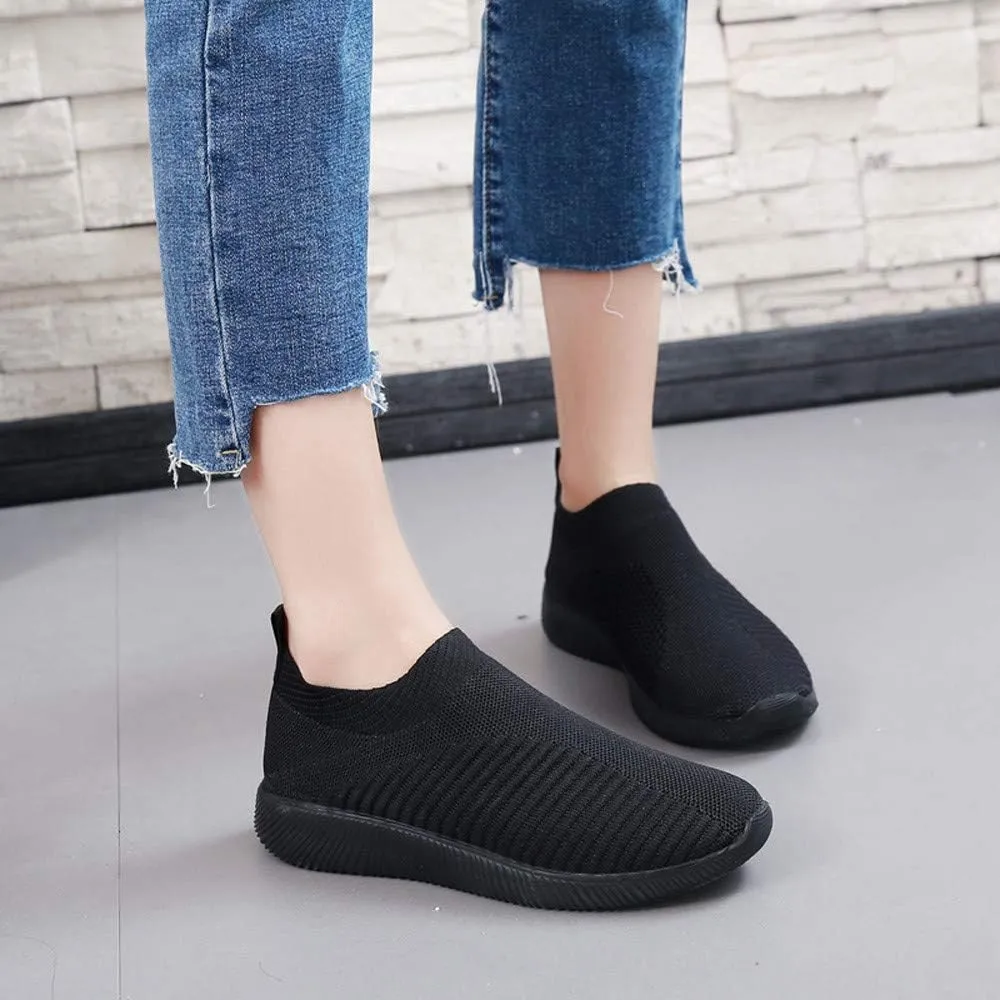 Women's Sneakers Wide Lightweight Work Slip Resistant Breathable Mens Black Running Shoes Women's Loafers with Arch Support Men Sneakers