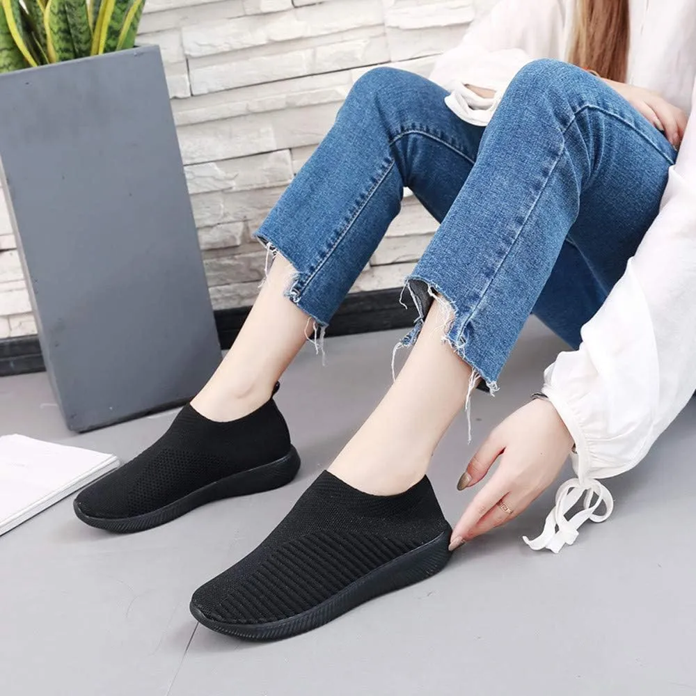 Women's Sneakers Wide Lightweight Work Slip Resistant Breathable Mens Black Running Shoes Women's Loafers with Arch Support Men Sneakers