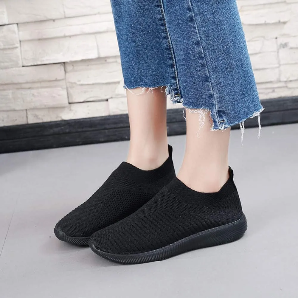 Women's Sneakers Wide Lightweight Work Slip Resistant Breathable Mens Black Running Shoes Women's Loafers with Arch Support Men Sneakers