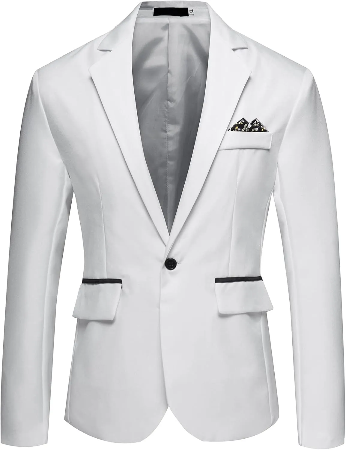 Ymosrh Mens Fleece Jacket Men's Casual Business Wedding Long Sleeve Buttons Slim Fit Suit Coat Jacket Leather Men
