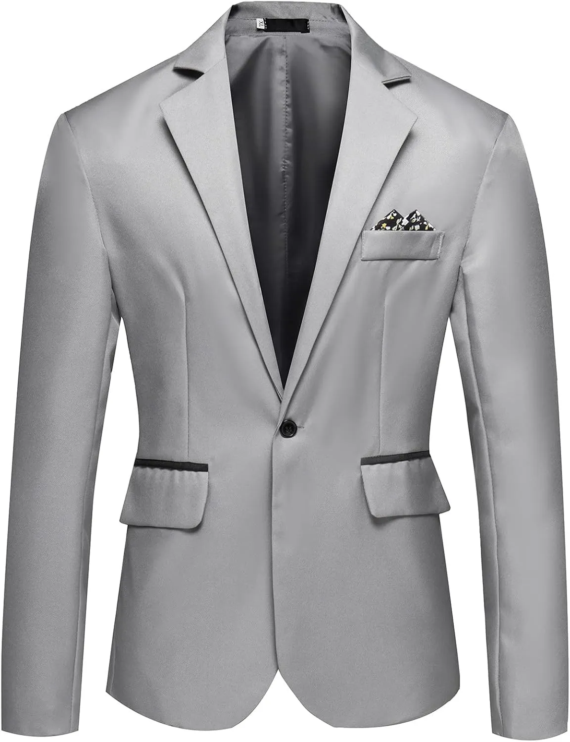 Ymosrh Mens Fleece Jacket Men's Casual Business Wedding Long Sleeve Buttons Slim Fit Suit Coat Jacket Leather Men