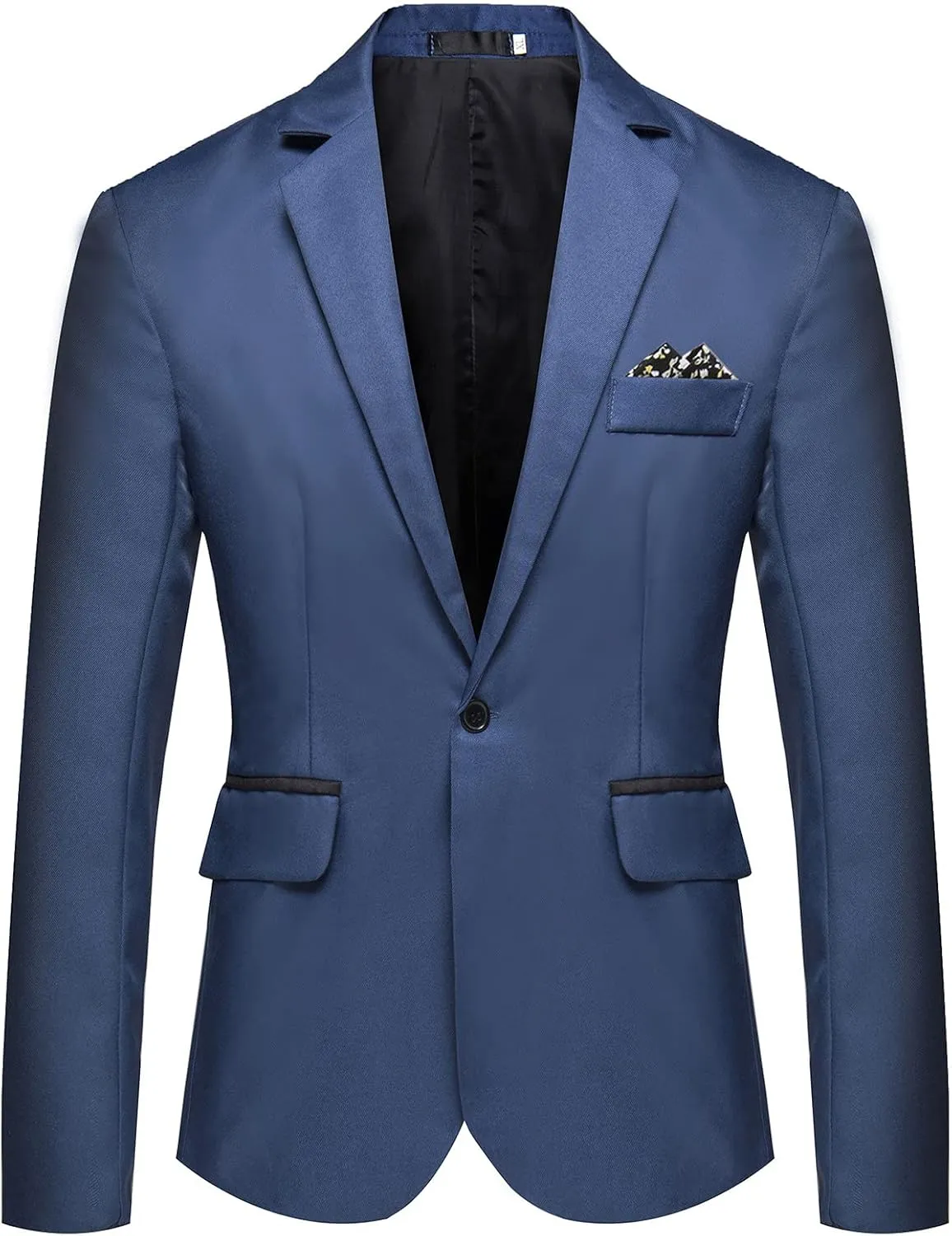 Ymosrh Mens Fleece Jacket Men's Casual Business Wedding Long Sleeve Buttons Slim Fit Suit Coat Jacket Leather Men