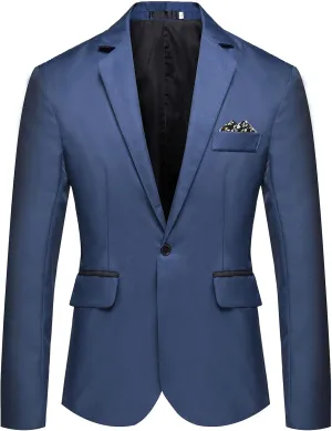 Ymosrh Motorcycle Jacket Men Business Wedding Long Sleeve Buttons Slim Fit Suit Coat Jacket Winter Jackets