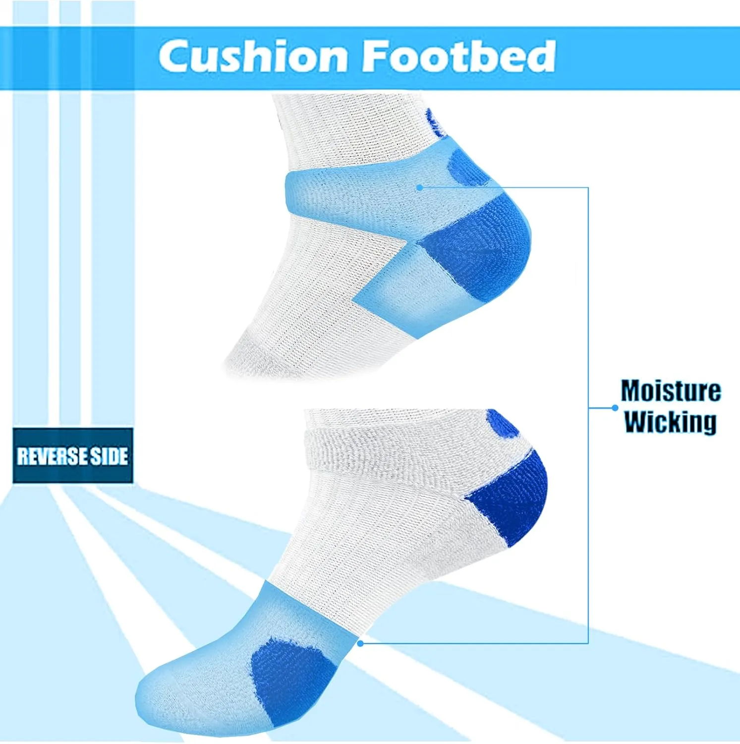 Youth Elite Basketball Socks for Boys - Cushioned Sports Sock Compression Socks for Active Kids, Fits Ages 6-12