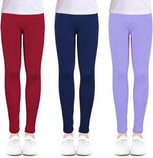 ZukoCert Girls Leggings Multipack - Soft Comfortable Athletic Leggings for Girls 4-12 Years